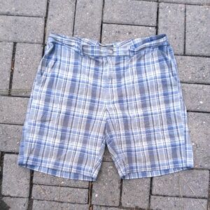 Mens Eddie Bauer plaid grey/blue/white size 34